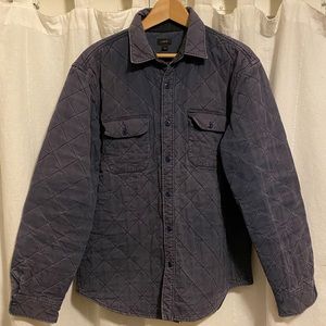 J. Crew navy blue cotton quilted coat - Lrg